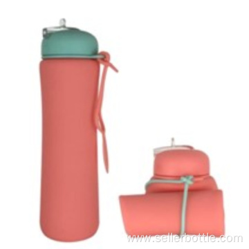 600mL Solid Color Silicone Bottle